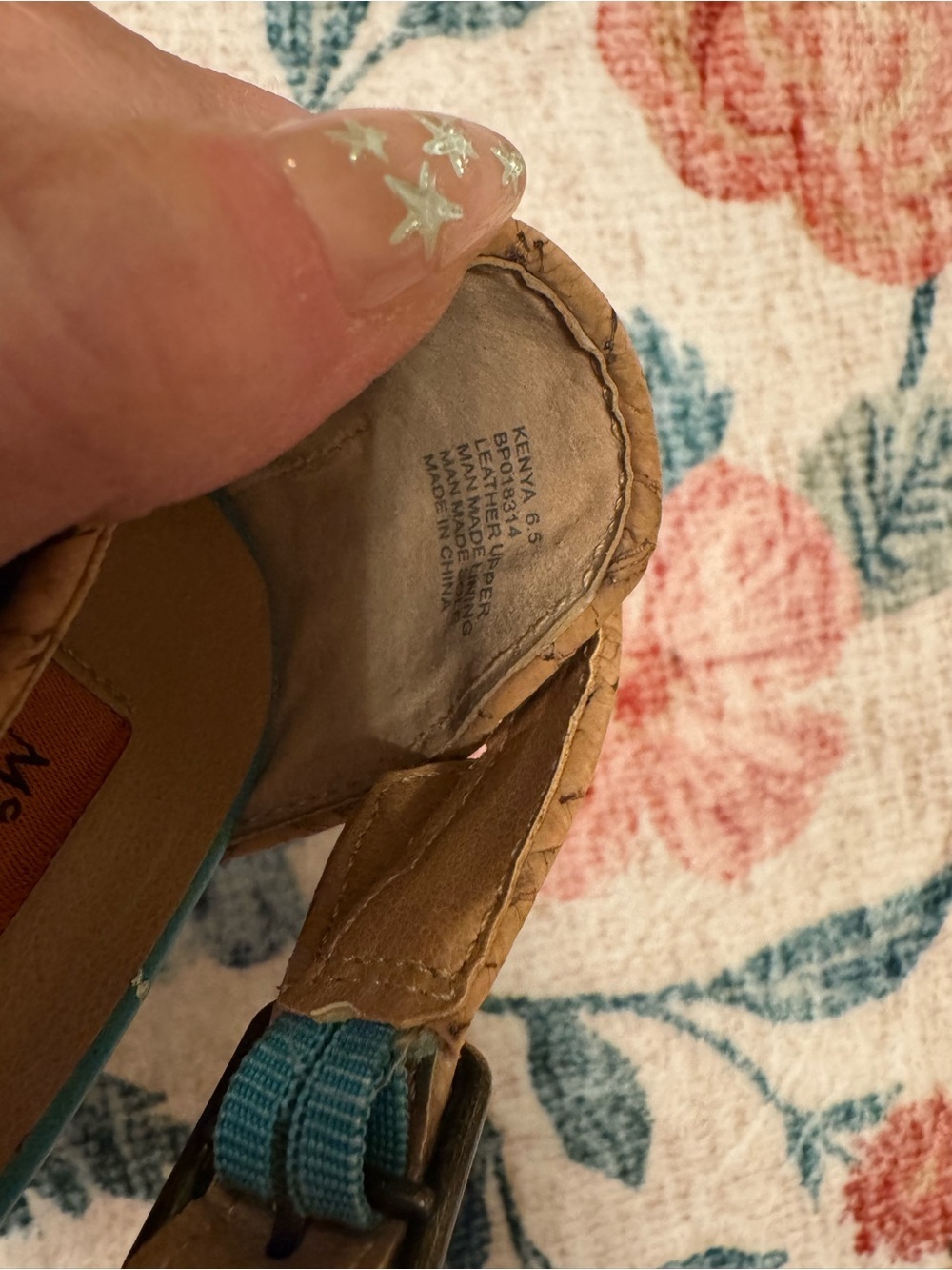 Miz Mooz Teal and Cork Wedge Sandals - Picture 12 of 12